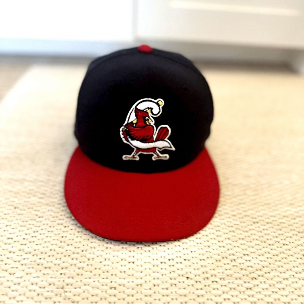 New Era 59Fifty Springfield Cardinals MiLB Hat Size 6 7/8 Black Red Two-Tone